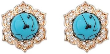 European Bohemia Vintage Retro Zircon 18k Gold Plated Crystal Earrings Stud Women Jewelry High Quality 1539 (1539)