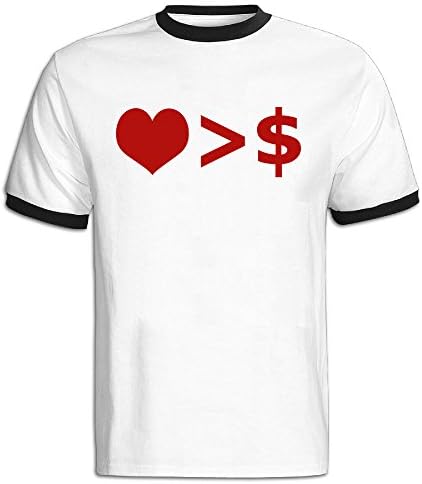 ContrastÂ color Personalized T Shirts Love And Money For Man's