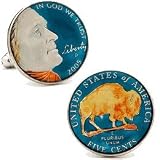 Hand Painted USA Nickel Cufflinks