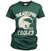 Philadelphia Eagles Women's Vintage Short Sleeve T-Shirt (Steel Heather, Large)
