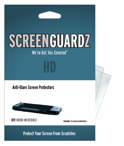 ScreenGuardZ HD Anti-Glare Screen Protector for HTC Droid Incredible Verizon (Transparent)