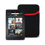 NEOPRENE POUCH CASE FOR AMAZON KINDLE FIRE (NOT FIRE HD) - BLACKby SHOCKSOCK