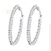 STUDIO 925: *CIRCLE OF FIRE DIAMOND CZ IN N'OUT HOOPS*