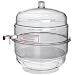 Bel-Art Scienceware 420270000 Polycarbonate Bottom Space Saver Vacuum Desiccator, 24cm ID, 27.3cm Flange OD, 31.1cm Height, 23cm Plate Size