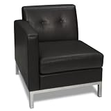 Office Star Products WST51LFB18 Arm Chair, Wall Street, Right Arm, 27 in.x28 in.x30 in., Black