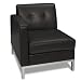 Office Star Products WST51LFB18 Arm Chair, Wall Street, Right Arm, 27 in.x28 in.x30 in., Black