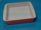 Vintage Pyrex 8" Square Coral Red Baking Dish 222