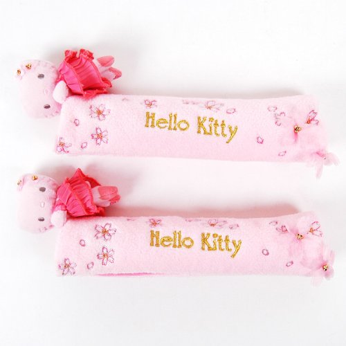 Hello Kitty Auto Seat Belt Cover Pad 2pcs Pink