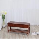 Solid Wood Shoe Bench With Storage