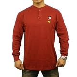 New Disney Mens Mickey Mouse Red Long Sleeve Top / Jersey .