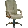 concord Oak Deluxe Pillow Back Executive Chair w/ Padded Arms In Microsuede Fabric By Office Star
