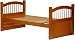 York Twin Platform Bed or Captain's Bed, 100% Solid Wood, Honey Pine, Optional Drawers, Trundle or Trundle with 3 Drawers
