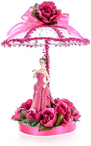 Quinceaneras under Lace Parasol with Flower in Fuchsia DIY Kit