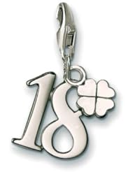 Thomas Sabo Lucky Number 18 Charm, Sterling Silver