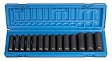 1/2"ドライブ　6ポイント　メトリック（MM）　ディープインパクトソケット 14pcセット