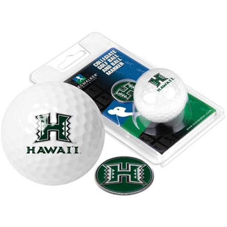 Hawaii Warriors Uh Ncaa Collegiate Logo Golf Ball Ball Marker