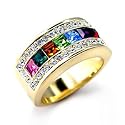 Women's Multicolor Swarovski Crystal Ring, Size:5-10