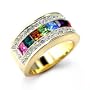 Women's Multicolor Swarovski Crystal Ring, Size:5-10