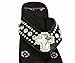 Montana West Women Wedged Flip Flops Crystal Cross Concho Black