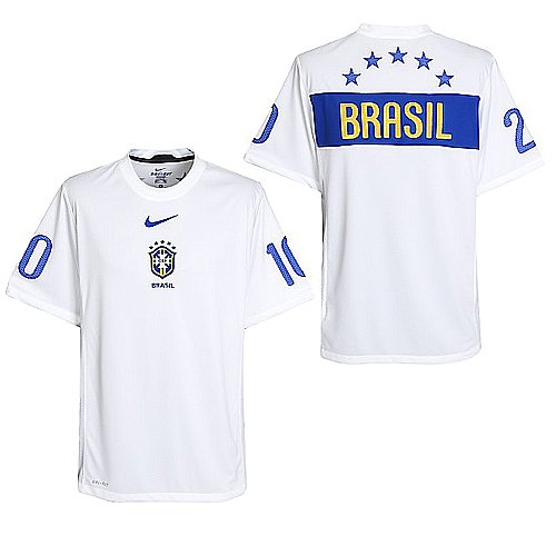NIKE 2010 ブラジル代表 プレマッチトップ/プラクティスシャツ 【NIKE/ナイキ/ホワイト/371850】