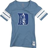 Duke Blue Devils Women's Blue adidas Originals Vintage Mascot Football Jersey T-Shirt