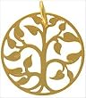 Round Tree of Life Open Cut Design Pendant in Gold Vermeil, #8340