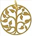 Round Tree of Life Open Cut Design Pendant in Gold Vermeil, #8340