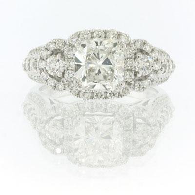 2.72ct Cushion Cut Diamond Engagement Anniversary
