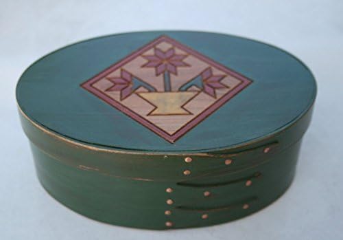 Shaker Box Carved with Carolina Lily for Christmas