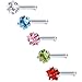 18 Gauge Stainless Steel Star CZ Nose Bone Pack