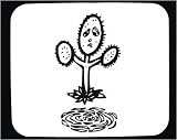 Mauspad mit Dekoration - spiny, Wasser, Schwarz und Weiß, Pflanze, traurig, United States, südwestlichen Wüste, Sukkulenten, Cactus, Gesicht, Anthropomorphismus, leafless, dornig, stachelig
