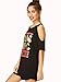 Darceil® Women's Comfy Black Off Shoulder RUN DMC Gilding Short Sleeve T Shirt (XL, Black)