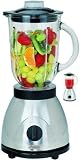 Produkt-Bild: Edelstahl Standmixer - 500 Watt - 1,5 Liter Mixbeh&auml;lter aus massivem Glas - 4 Stufen-Pulse Funktion