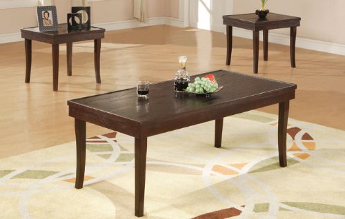 Cheap 3-pcs Set of Coffee Table and 2 End Tables in Wood #PD F31169