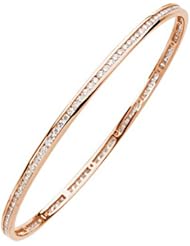 14K Rose Gold Diamond Bangle Bracelet - 2.25 Ct. -- LIFETIME WARRANTY