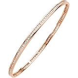 14K Rose Gold Diamond Bangle Bracelet - 2.25 Ct.