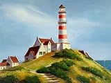 Poster 50x40 LEUCHTTURM AM MEER V - maritim Küste Ozean See Deko Bild Neu Top