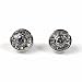 Men's Sterling Silver Earrings with Clear CZ - Round - 12 mm