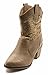 Orly Shoes Women's Saddle Crochet Inset Western Cowboy Mid Calf Boot
