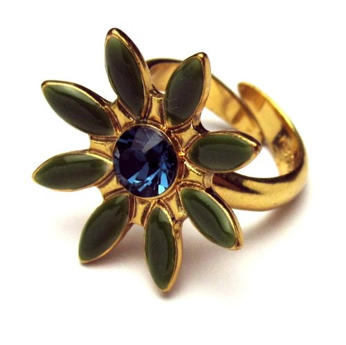 Pilgrim Damen-Ring Verstellbar Flower Two Vergoldet, Bunt 476-414 Preisvergleich