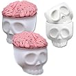 Skull Shaped Halloween Kitchen Cupcake Molds (Set of 4)