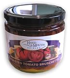 Roasted Tomato Bruschetta is the New Classic! This Unique All-Natural Condiment Features Fire Roasted Tomato, Fresh garlic, Onion & Capers. It's An Appetizer In A Jar!