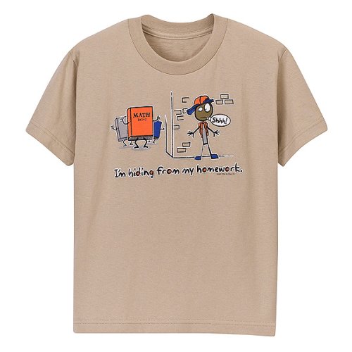 Boys' Short-Sleeve Hiding from Homework Tee - Sand