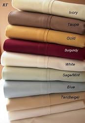 King Size T300 100% Egyptian Cotton Sheet Set, Blue