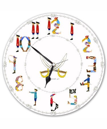 Childrens Toyshop  Toys : Pirate Theme Wall Clock