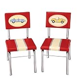 Guidecraft Retro Racers Kids Chairs - Set of 2