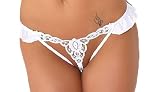 Extravaganter String, Größe M, Farbe weiss