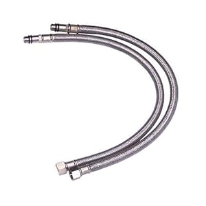 2 Stainless Steel Flexible Faucet Water Supply Hoses 2 Stainless Steel Flexible Faucet Water Supply Hoses