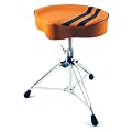 Bigdog Custom Saddle Drum Throne Retro Design - Tan / Black Stripe