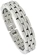 8 1/2 in. Gent's Stainless Steel Bar Bracelet, 5/8 in. (15 mm) wide